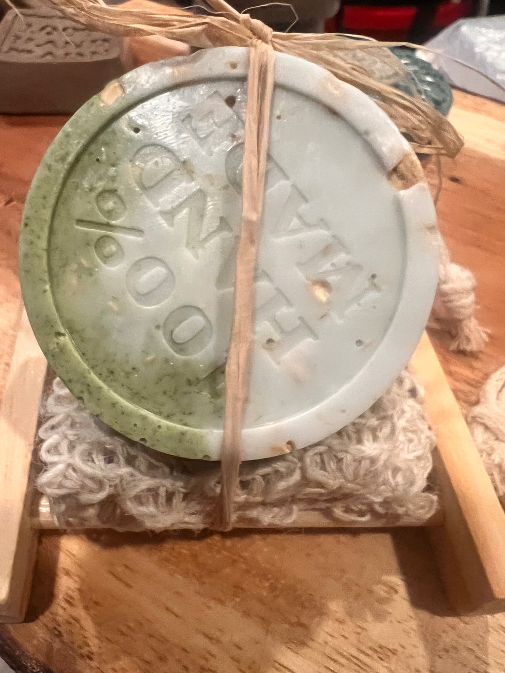 Collagen Boosting Facial Wash Bar with Natural sisal soap saver bag and soap holder