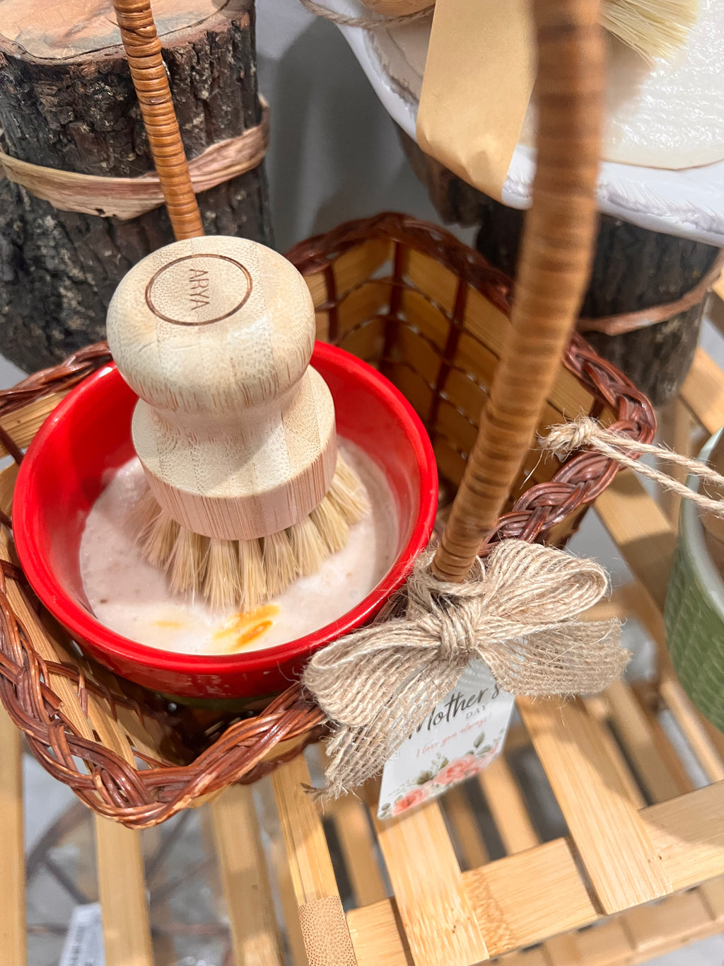 Dish soap Bar starter kit with Bamboo Dish brush