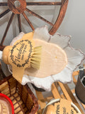 Dish Bar Soap with vintage ceramic and bamboo dish brush