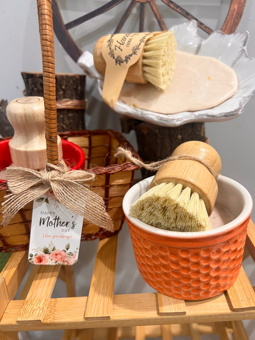 Dish soap Bar starter kit with Bamboo Dish brush